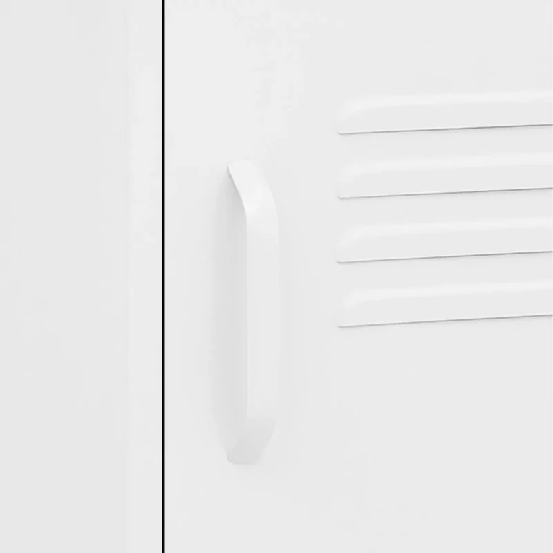 Lot de 2 tables de chevet avec compartiment avec porte 35 x 35 x 51 cm acier blanc DEC034861