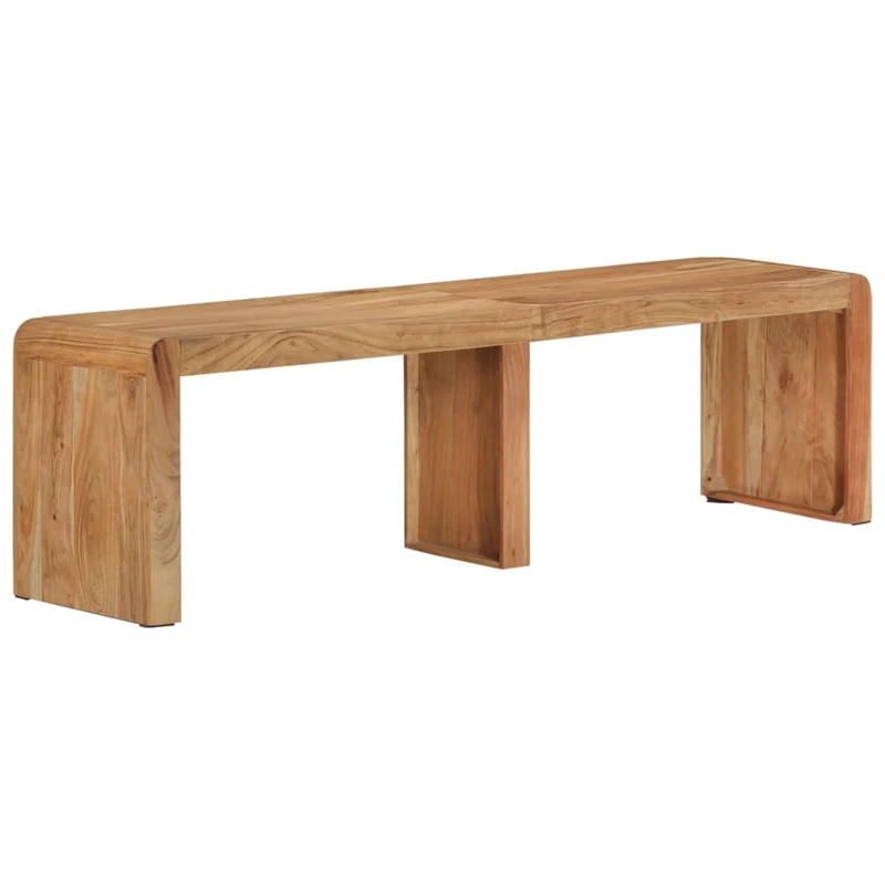 Banc style rustique 160 x 38 x 45 cm bois massif d'acacia brun DEC024998