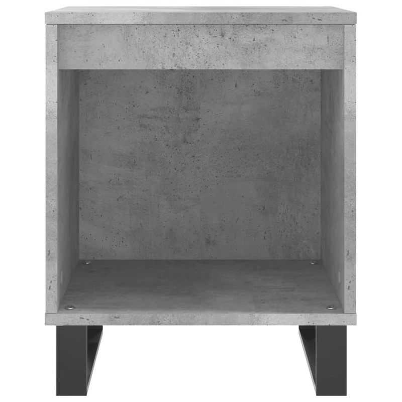 Lot de 2 tables de chevet avec compartiment ouvert 40 x 35 x 50 cm bois d’ingénierie gris DEC035371