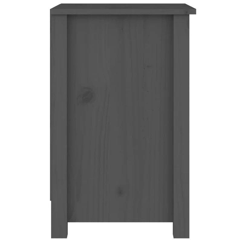 Lot de 2 tables de chevet avec compartiment ouvert 40 x 35 x 55 cm bois de pin gris DEC035328