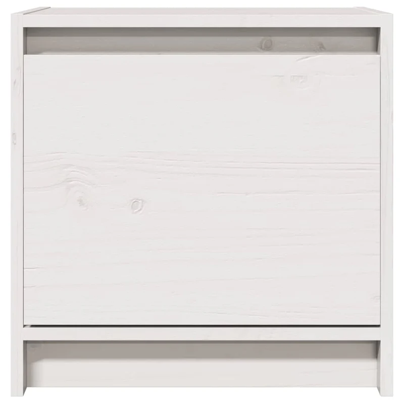 Lot de 2 tables de chevet avec compartiment avec porte 40 x 30,5 x 40 cm bois de pin blanc DEC034884