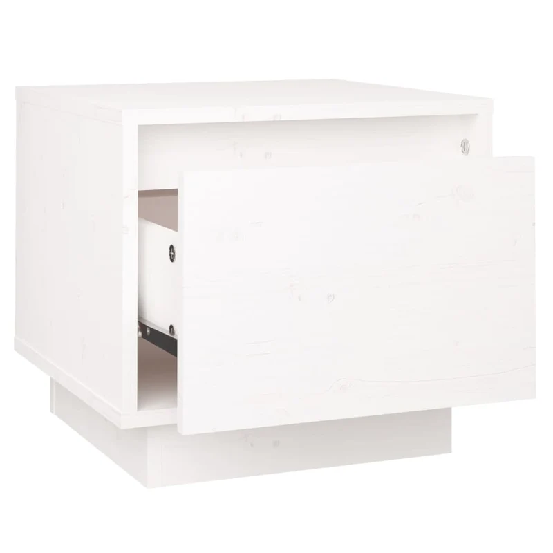 Lot de 2 tables de chevet avec tiroir 35 x 34 x 32 cm bois de pin blanc DEC034859