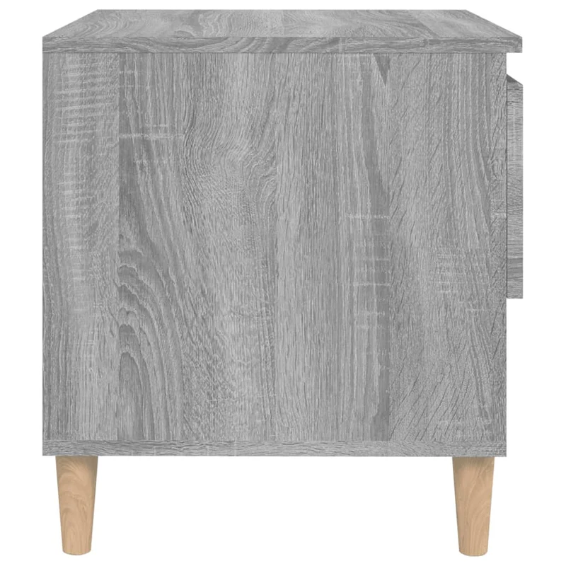 Table de chevet avec tiroir et compartiment avec porte 50 x 46 x 50 cm bois d'ingénierie gris DEC034682