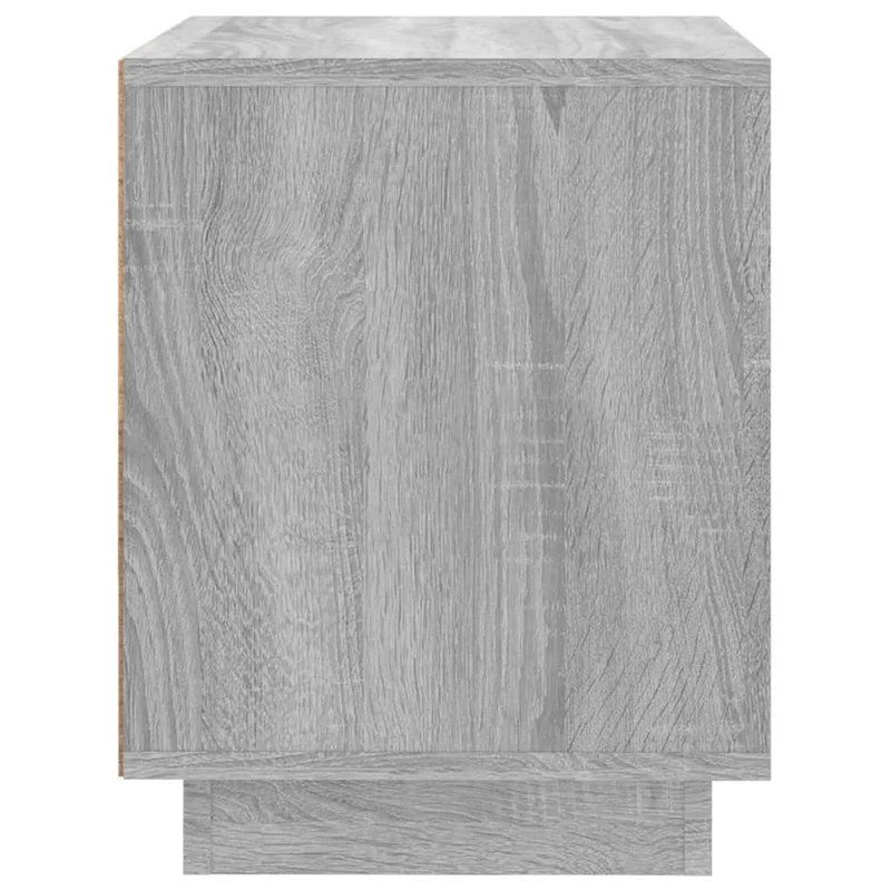 Table de chevet avec compartiment avec porte 44 x 35 x 45 cm bois d'ingénierie gris DEC034667