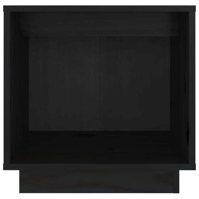 Lot de 2 tables de chevet avec compartiment ouvert 40 x 30 x 40 cm bois de pin noir DEC035505