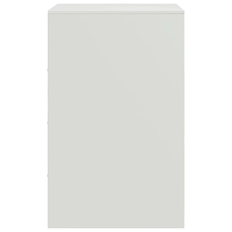 Lot de 2 tables de chevet avec compartiment avec porte 34,5 x 39 x 62 cm acier blanc DEC034854