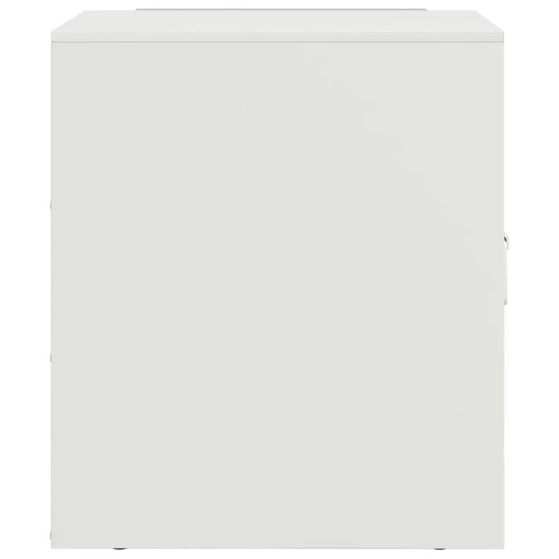 Lot de 2 tables de chevet avec compartiment avec porte 34,5 x 39 x 44 cm acier blanc DEC034853