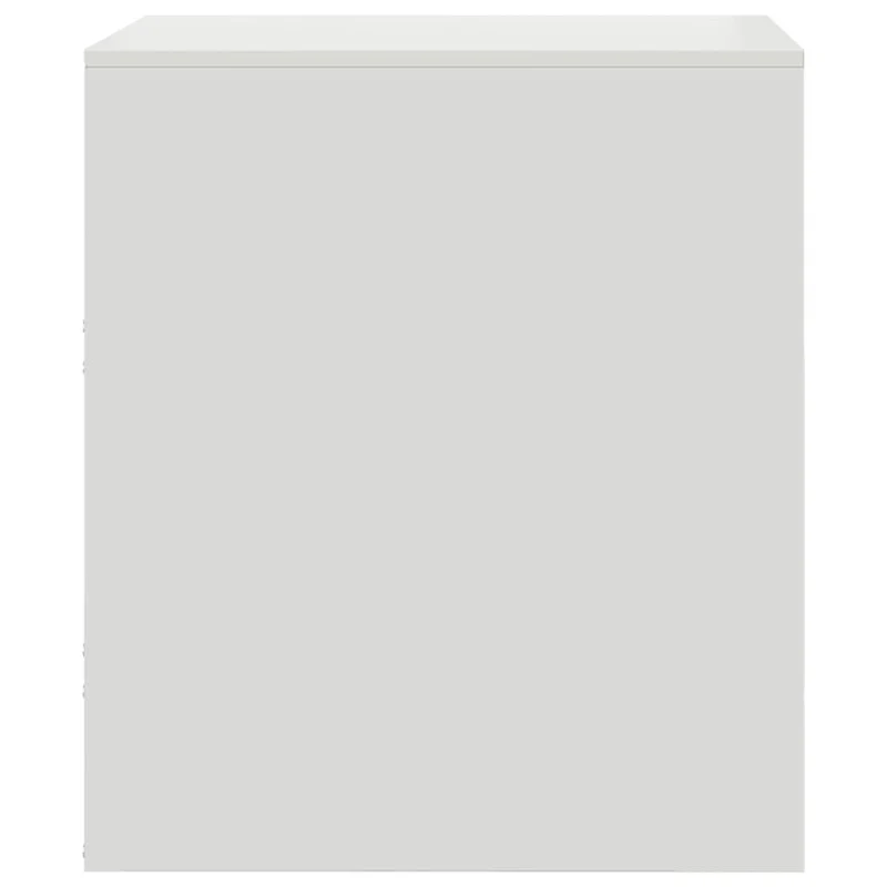 Lot de 2 tables de chevet avec tiroirs 34,5 x 39 x 44 cm acier blanc DEC034852