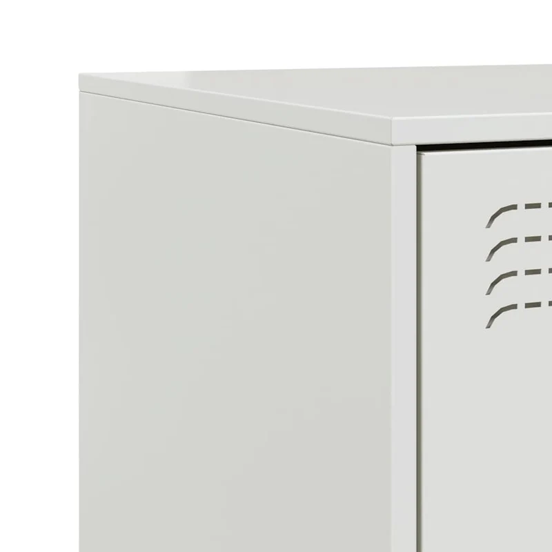 Lot de 2 tables de chevet avec tiroirs 34,5 x 39 x 44 cm acier blanc DEC034852