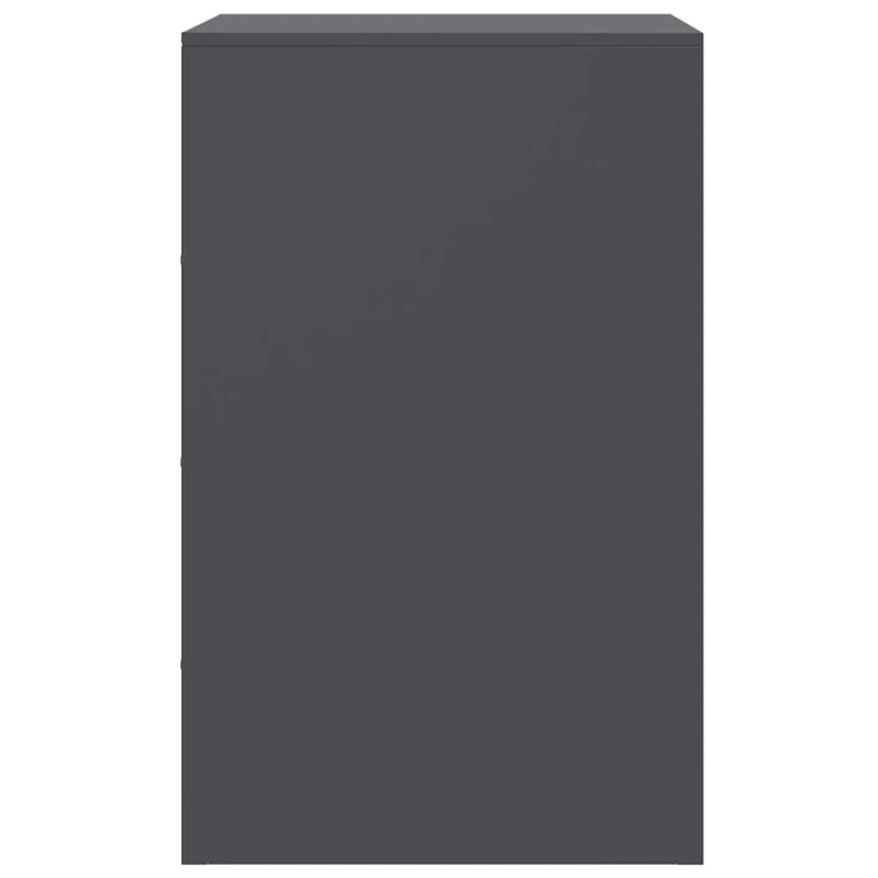 Lot de 2 tables de chevet avec 3 tiroirs 34,5 x 39 x 62 cm acier anthracite DEC034819