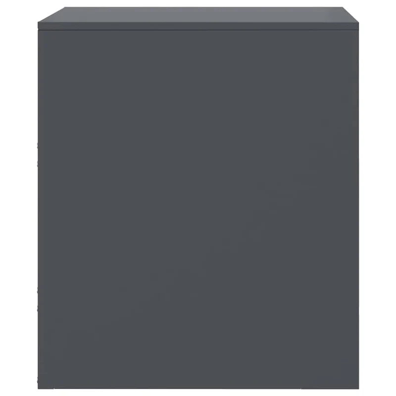 Lot de 2 tables de chevet avec tiroirs 34,5 x 39 x 44 cm acier anthracite DEC034817