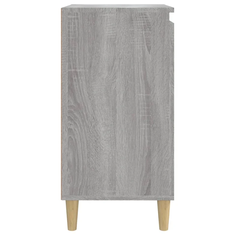 Table de chevet avec compartiment avec porte 40 x 35 x 70 cm bois d'ingénierie gris DEC034637