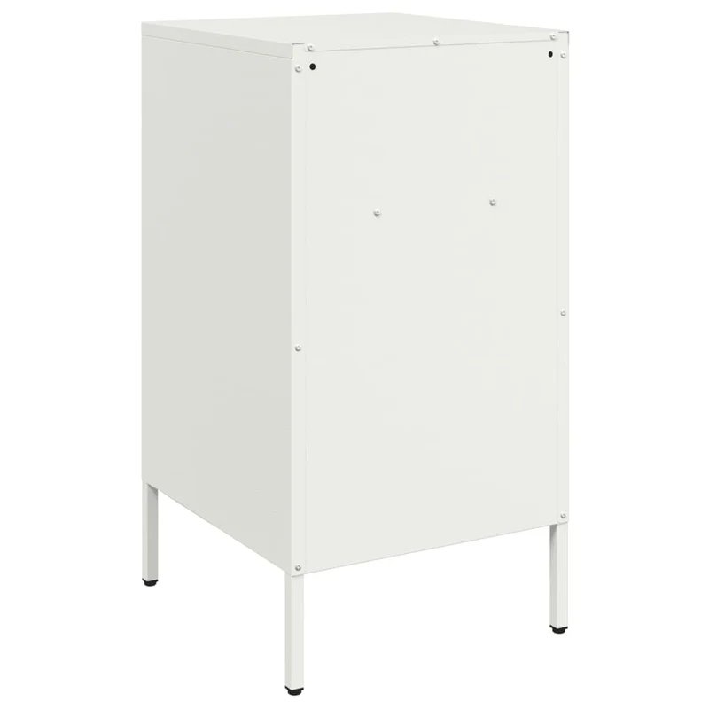 Lot de 2 tables de chevet avec 3 tiroirs 36 x 39 x 68 cm acier blanc DEC034873
