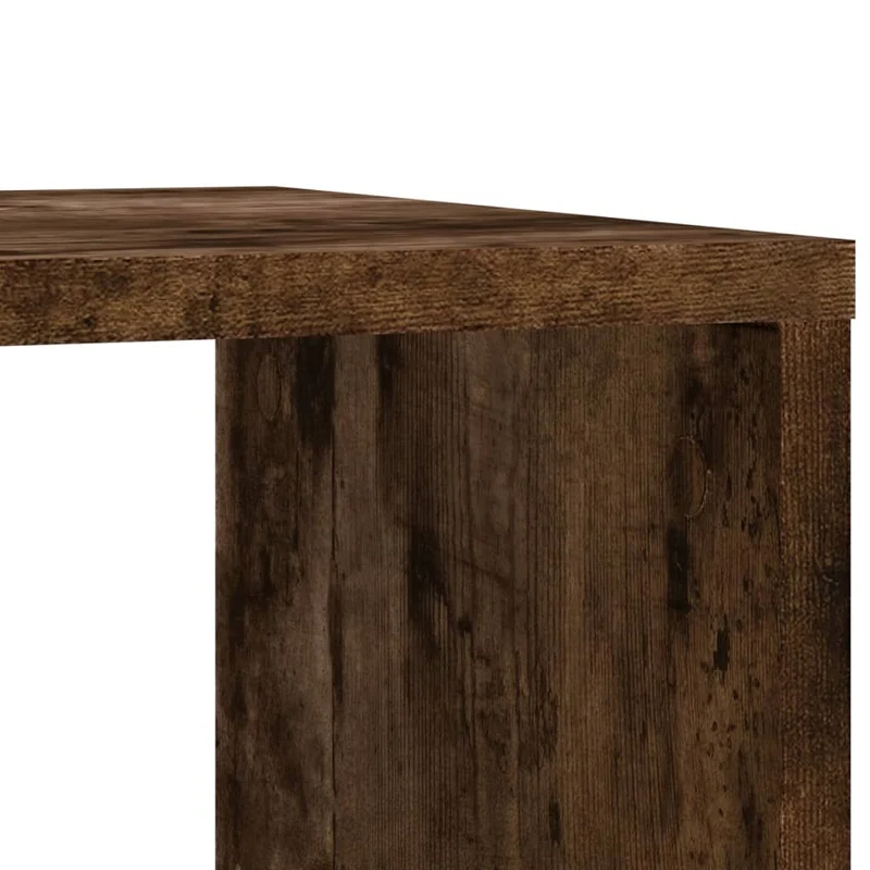 Table d'appoint console d'entrée meuble de salon sur roulettes en bois d'ingénierie marron DEC032327