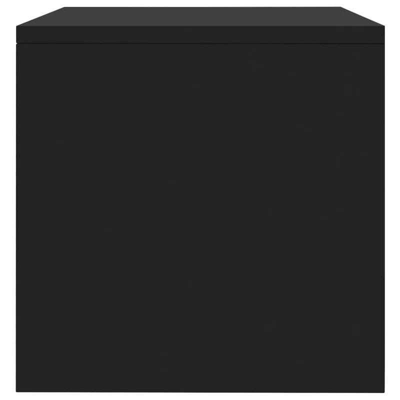 Lot de 2 tables de chevet avec compartiment ouvert 40 x 30 x 30 cm bois d'ingénierie noir DEC035498