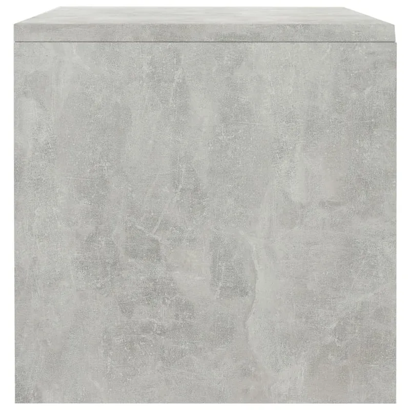 Lot de 2 tables de chevet avec compartiment ouvert 40 x 30 x 30 cm bois ingénierie gris DEC035346