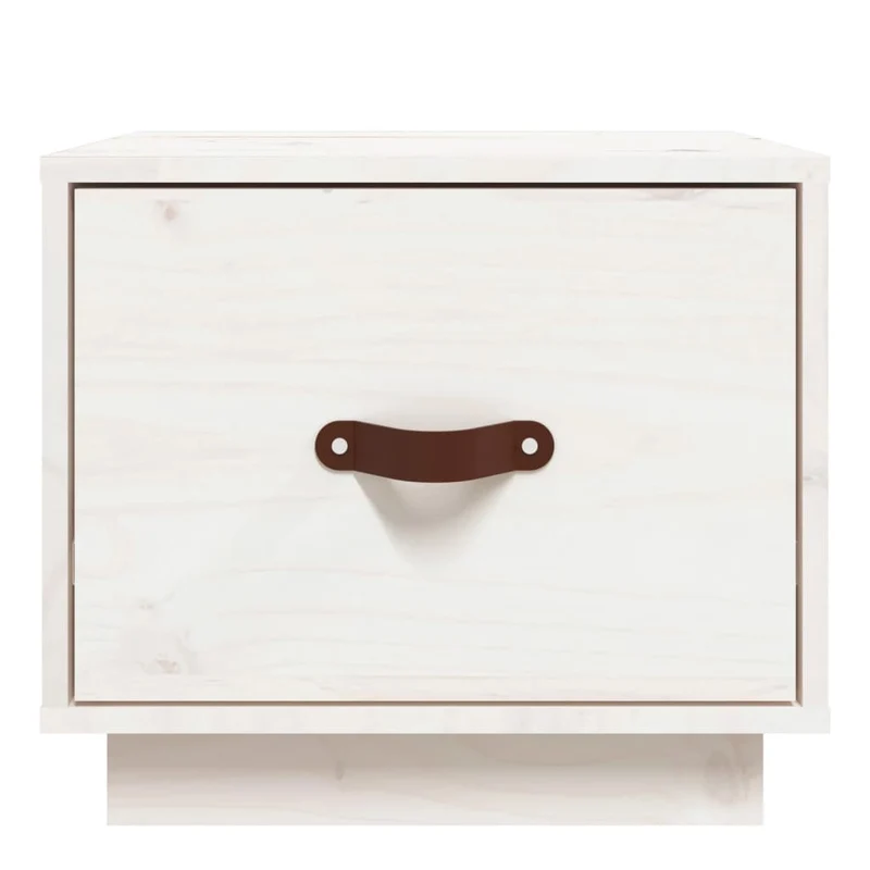 Lot de 2 tables de chevet avec tiroir 40 x 34 x 35 cm bois de pin blanc DEC034904