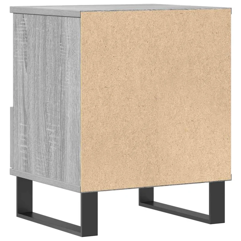 Table de chevet avec tiroir et compartiment 40 x 35 x 50 cm bois d’ingénierie gris DEC034625