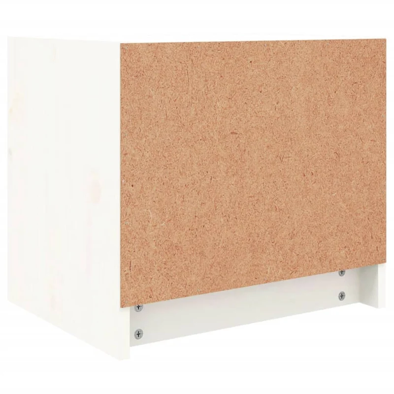 Table de chevet avec deux tiroirs 40 x 31 x 35,5 cm bois de pin blanc DEC033343