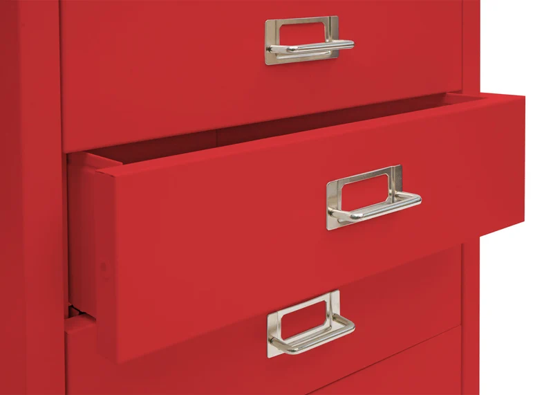 Roll conteneur hwc-l49 armoire à tiroirs armoire en acier classeur métal 75 x 40 x 41 cm 6 tiroirs rouge 04_0008274