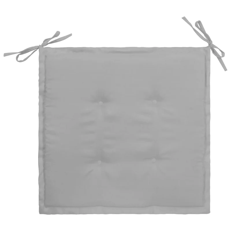 lot de 4 coussins de chaise de jardin 100% polyester imperméable gris 40x40x3 cm DEC021717