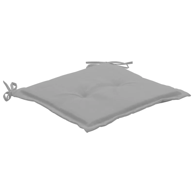 lot de 4 coussins de chaise de jardin 100% polyester imperméable gris 40x40x3 cm DEC021717