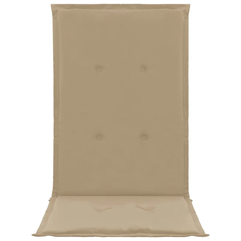 lot de 4 coussins de chaise de jardin 100% polyester imperméable beige 120 x 50 x 3 cm DEC021671