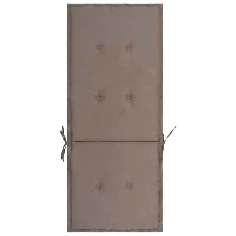 lot de 4 coussins de chaise de jardin 100% polyester imperméable taupe 120 x 50 x 3 cm DEC021669