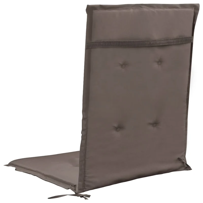 lot de 4 coussins de chaise de jardin 100% polyester imperméable taupe 120 x 50 x 3 cm DEC021669