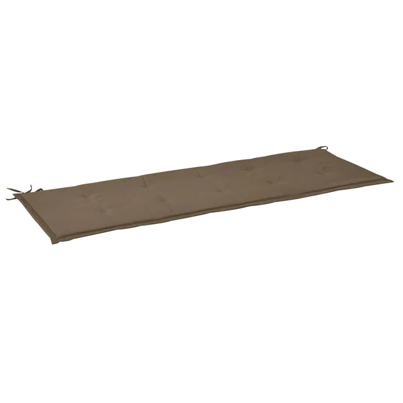 Coussin de banc de jardin 100 % polyester imperméable taupe 150 x 50 x 3 cm DEC021751