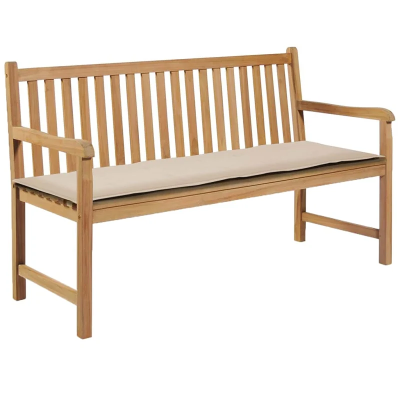 Coussin de banc de jardin Crème 150 x 50 x 3 cm DEC021560