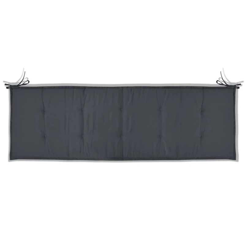 Coussin de banc de jardin en tissu anthracite 150x50x3 cm DEC021552
