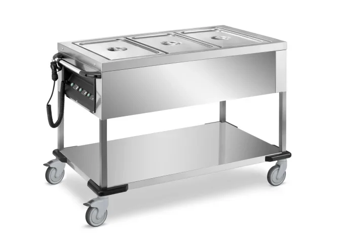 Chariot bain-marie PROFI 4x GN 1/1 avec cuves séparées