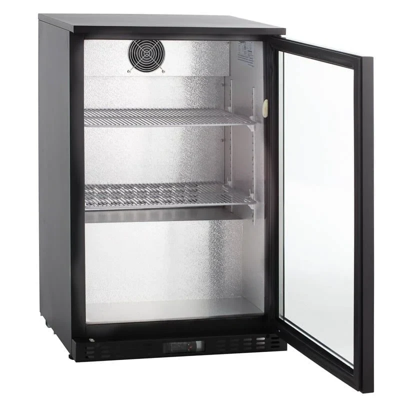 Armoire à boissons ECO 130 noire, éclairage LED, encastrable sous plan