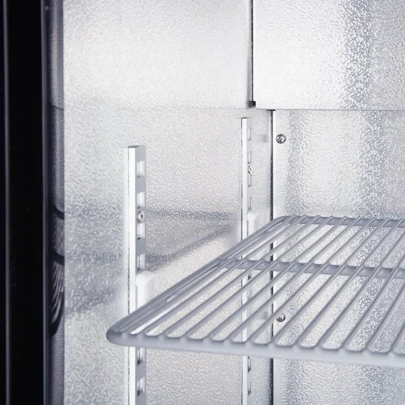 Armoire à boissons ECO 130 noire, éclairage LED, encastrable sous plan