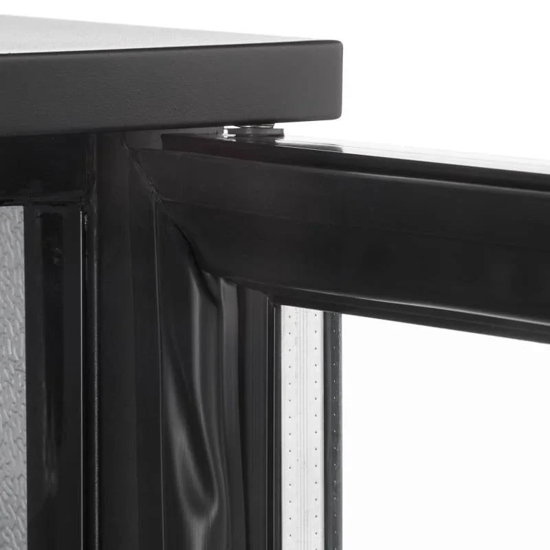 Armoire à boissons ECO 130 noire, éclairage LED, encastrable sous plan