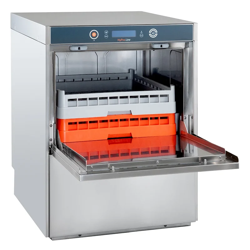 Lave-vaisselle HYPRO Digital 54 SLE panier 50x50 cm, avec doseur de détergent & de produit de rinçage, avec pompe de vidange & adoucisseur, pompe de surpression, Fabriqué en Europe, 400 V