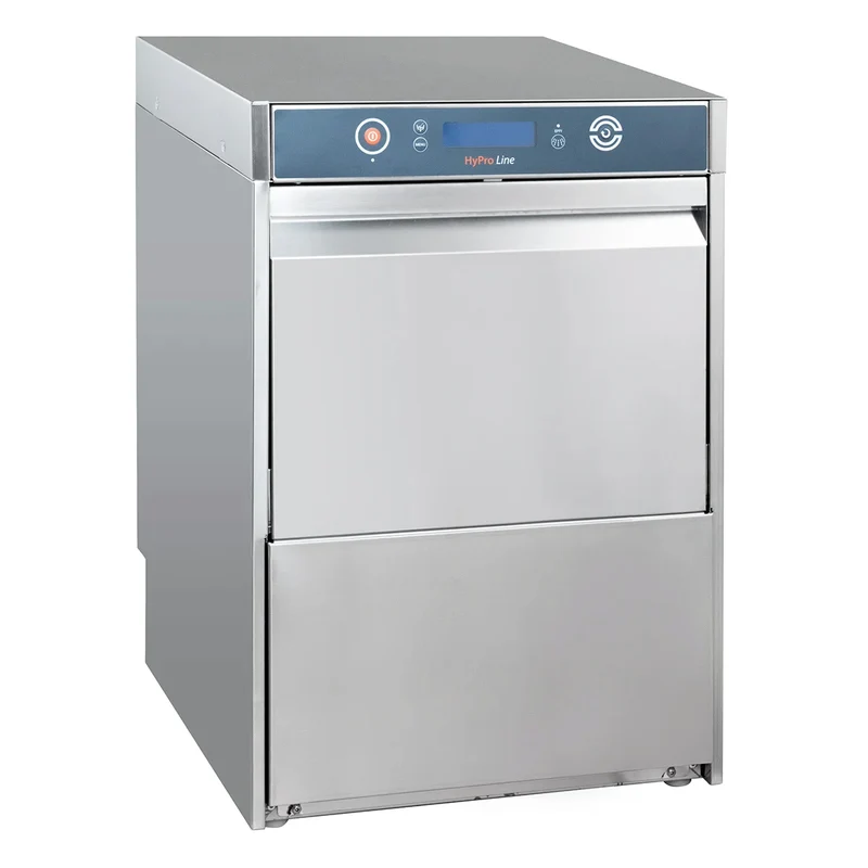 Lave-verres HYPRO Digital 40 SL 40 x 40 cm (panier), avec doseur de détergent & doseur de produit de rinçage, avec pompe de vidange & pompe de surpression, Fabriqué en Europe, 230 V