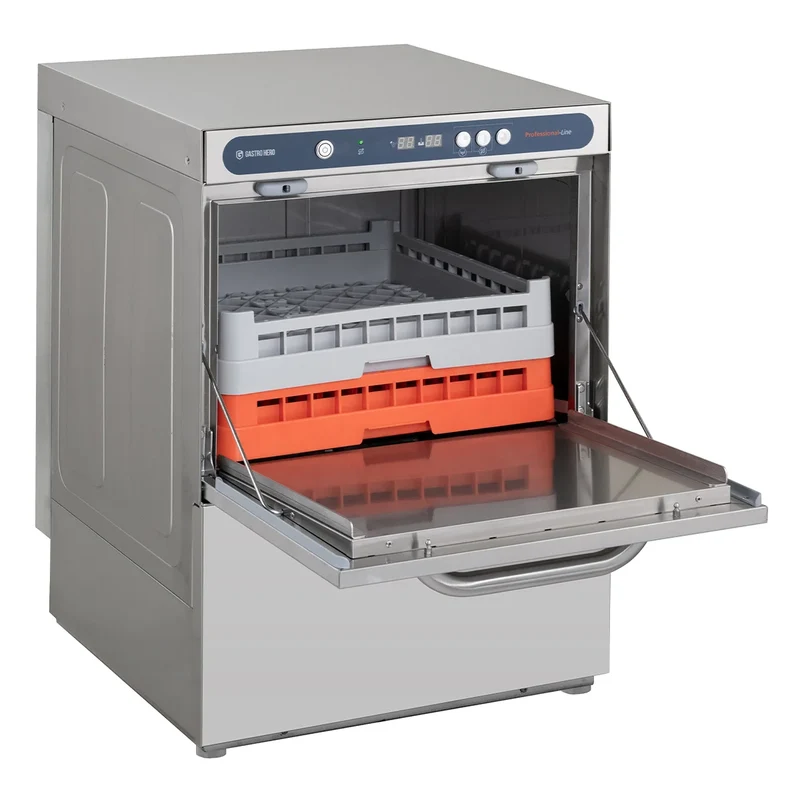 Lave-vaisselle PROFI Digital 54 SL panier 50x50 cm, avec doseur de détergent & de produit de rinçage, avec pompe de vidange, Fabriqué en Europe, 400 V