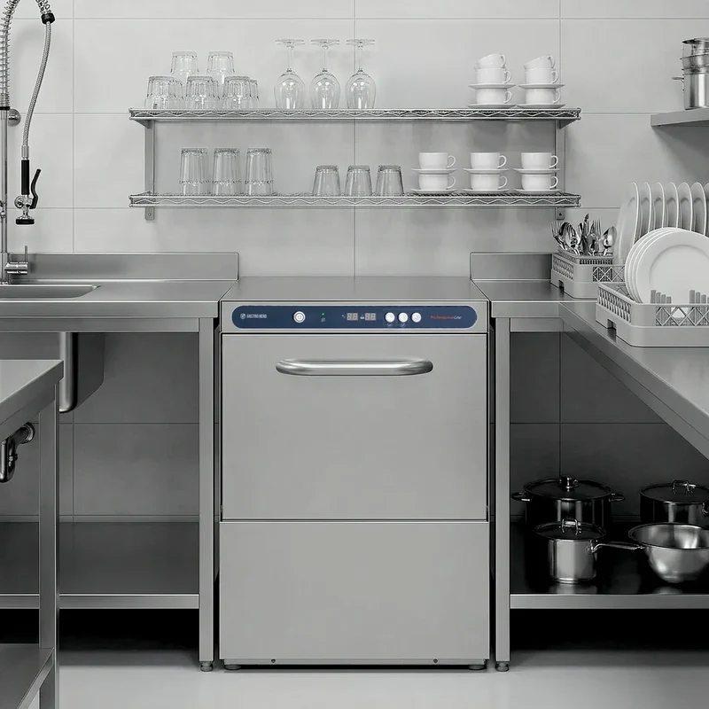 Lave-vaisselle PROFI Digital 54 SLE panier 50x50 cm, avec doseur de détergent & de produit de rinçage, avec pompe de vidange & adoucisseur, Fabriqué en Europe, 400 V