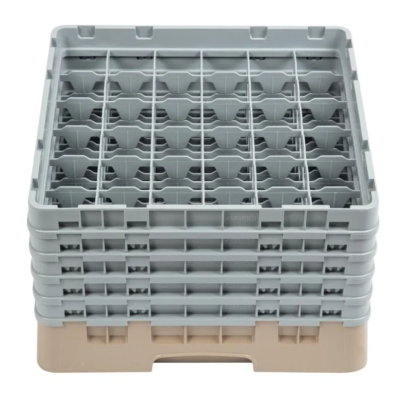 Cambro Panier de lavage pour verres beige avec 36 compartiments hauteur de verre max 25,7cm