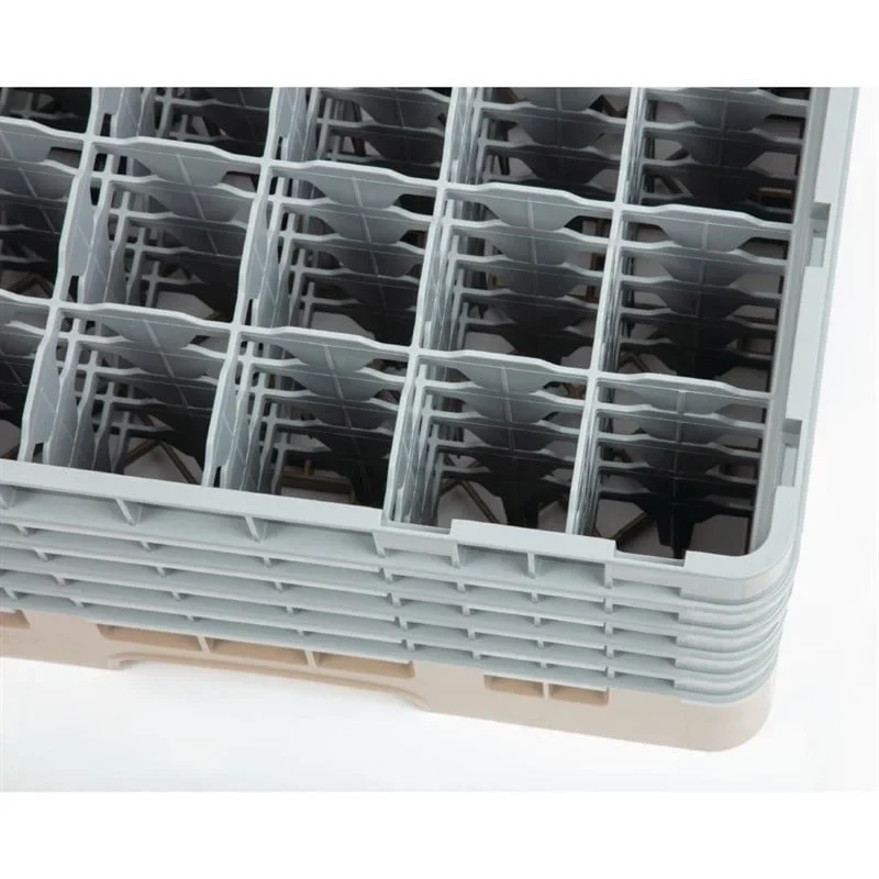 Cambro Panier de lavage pour verres beige avec 36 compartiments hauteur de verre max 25,7cm