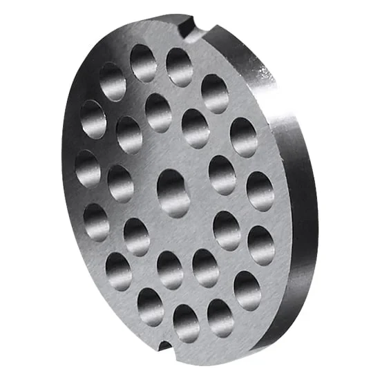 Mastro Grille perforée pour hachoirs à viande Type 12 ø 70 mm avec 2 encoches, trous ø 8 mm