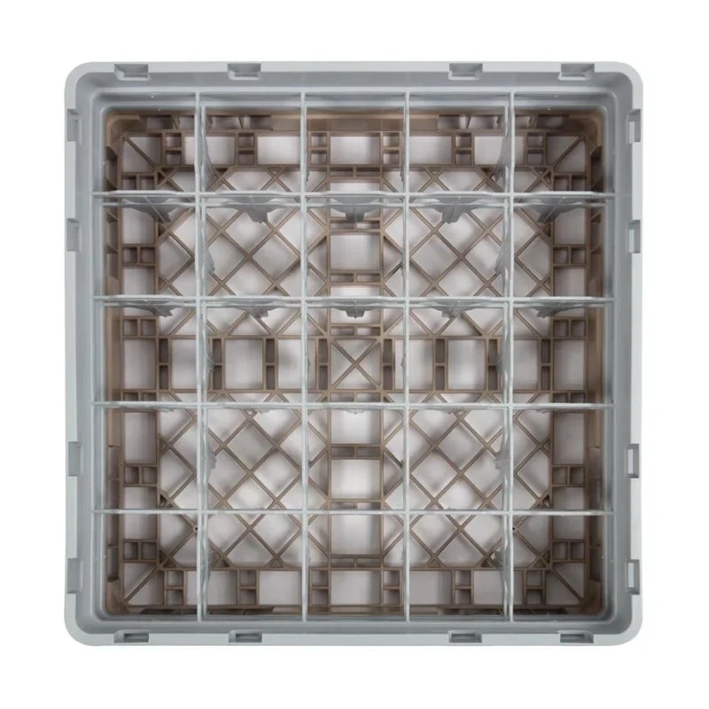 Cambro Panier lave-verres beige à 25 compartiments hauteur max. des verres 13,3 cm