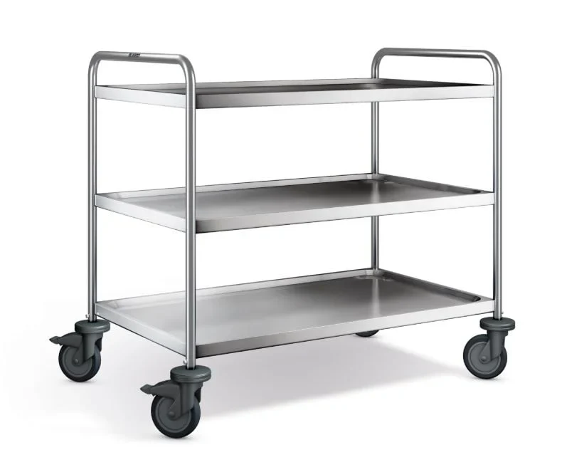 B.PRO Chariot de service SW 10 x 6-3, roulettes en plastique
