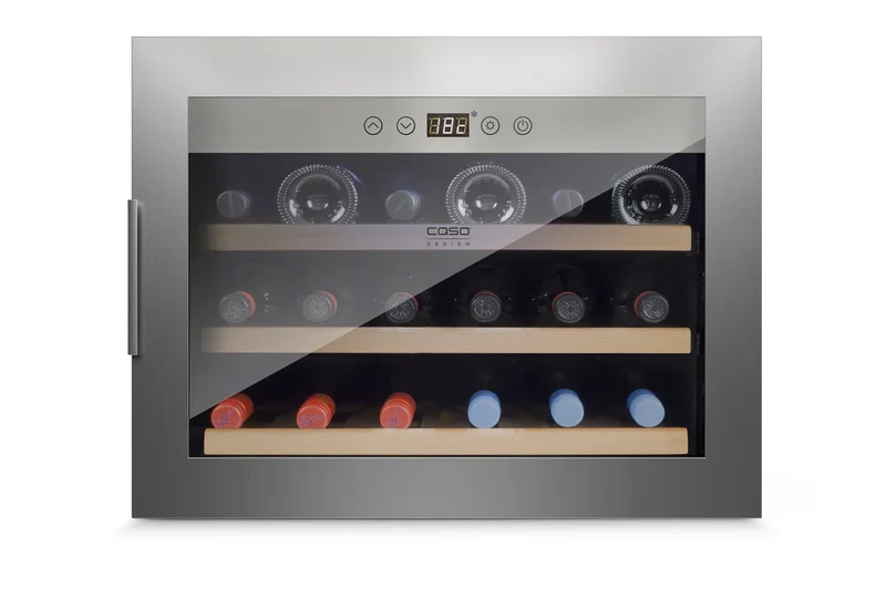 CASO WineSafe Armoire à vin encastrable 18 EB Inox