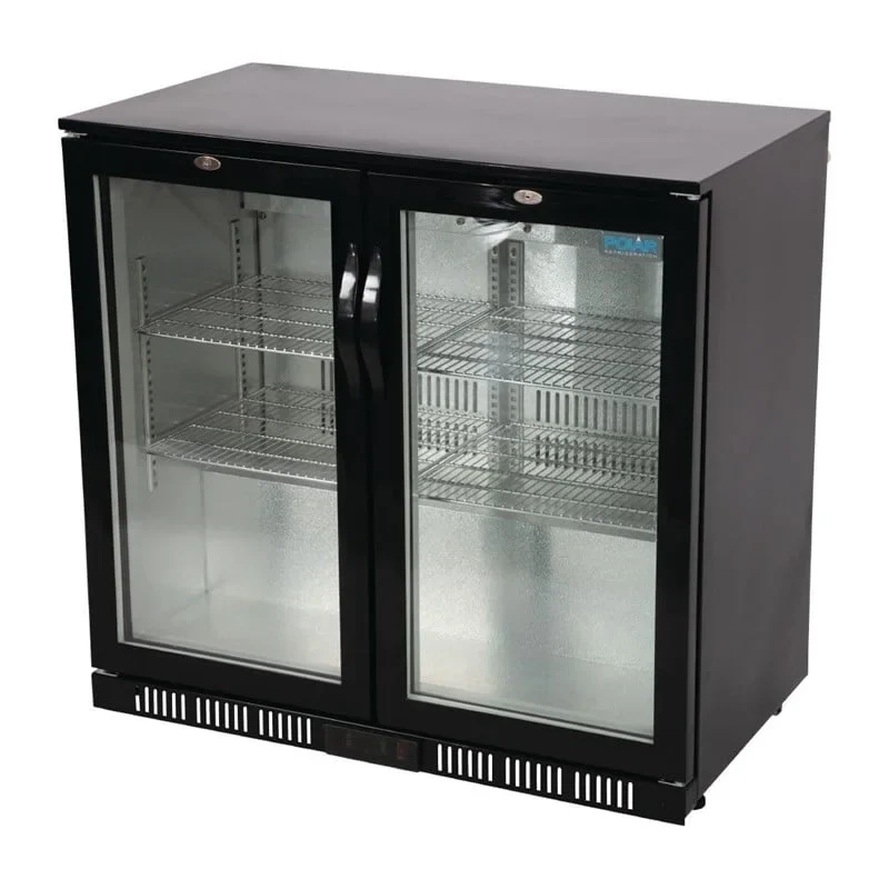 Arrière-bar réfrigéré Polar Série G 2 portes abattantes, 198 L