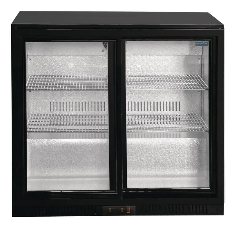 Arrière-bar réfrigéré Polar Série G avec 2 portes coulissantes 198 L