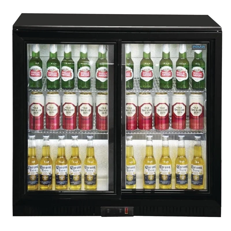 Arrière-bar réfrigéré Polar Série G avec 2 portes coulissantes 198 L