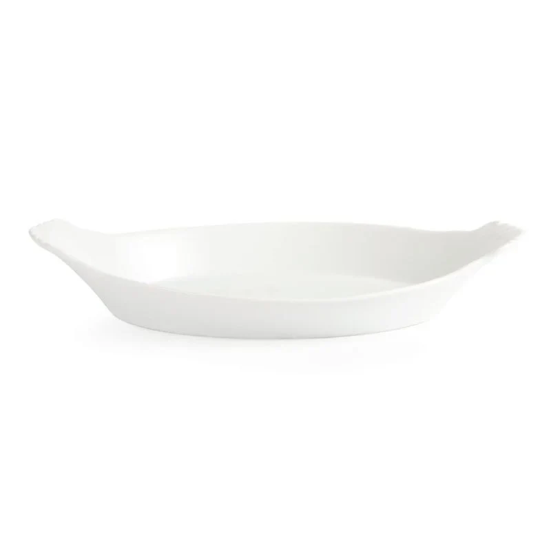 Olympia Whiteware plats à gratin ovales blancs 320 x 177 mm - 6 pcs